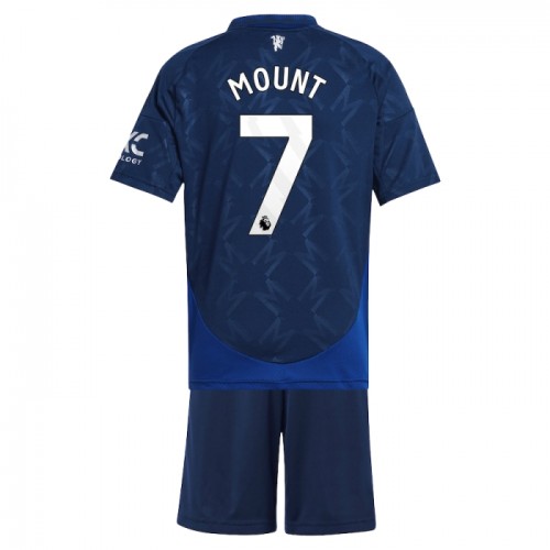 Dětský Fotbalový Dres Manchester United Mount 7 Venkovní Dresy 2024-25 Dětský Fotbalový Dres Manchester United Mount 7 Venkovní Dresy 2024-25